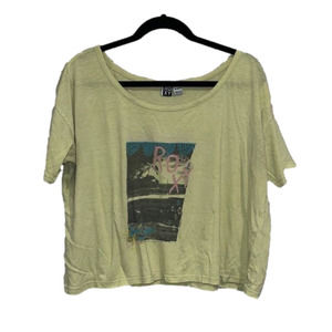 𝅺Vintage Roxy Oversized Crop Top Juniors Medium